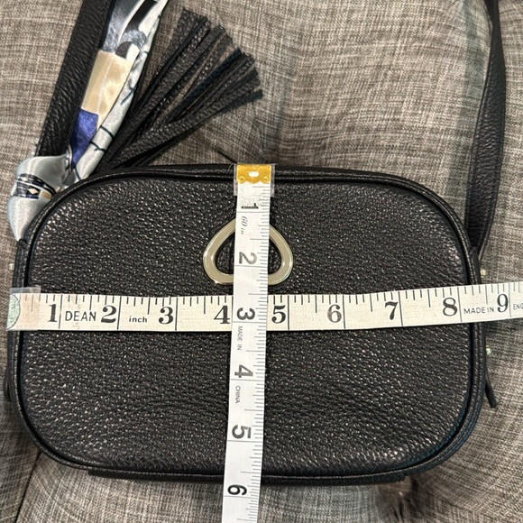 Kate Spade Bag Black Pebbled Leather Logo Camera Bag Crossbody Bag - Picture 16 of 17